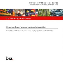BS PD CEN ISO/TR 9241-312:2022