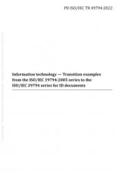 BS PD ISO/IEC TR 49794:2022