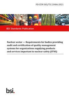 BS PD CEN ISO/TS 23406:2021