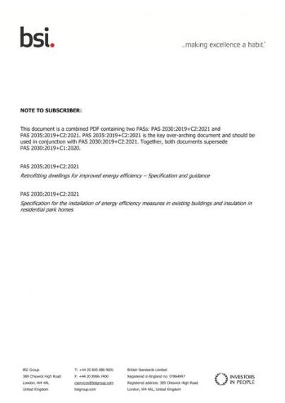 BS PAS 2035/2030:2019, ONLINE - 1 LICENCE