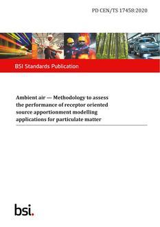 BS PD CEN/TS 17458:2020