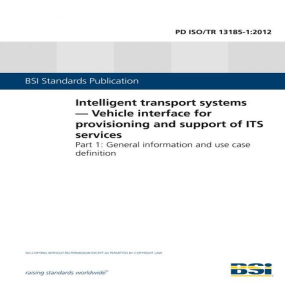 BS PD ISO/TR 13185-1:2012