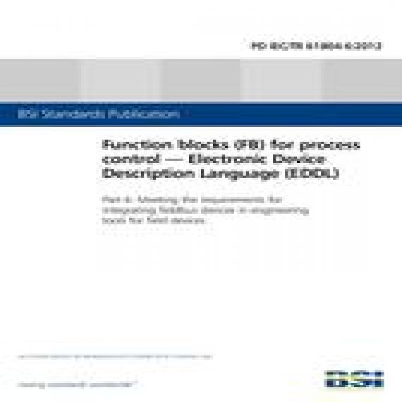 BS PD IEC/TR 61804-6:2012