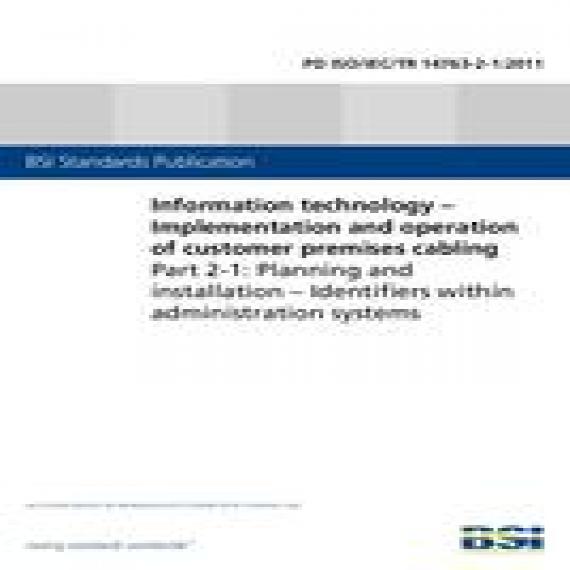 BS PD ISO/IEC/TR 14763-2-1:2011