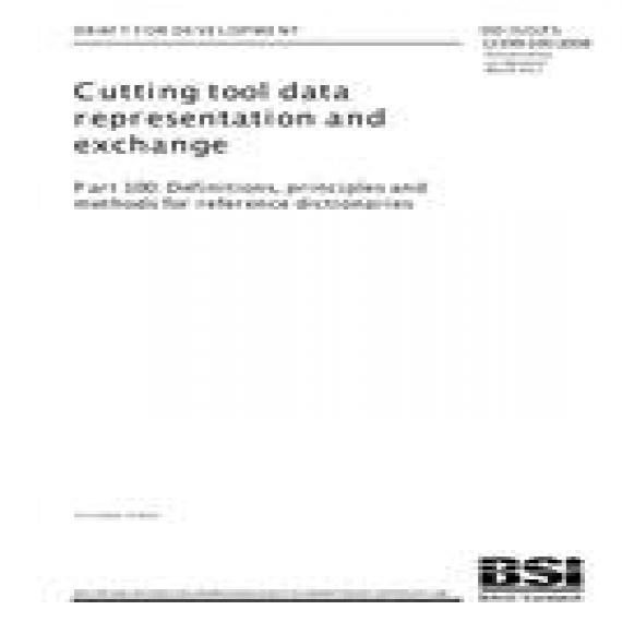 BS DD ISO/TS 13399-100:2008