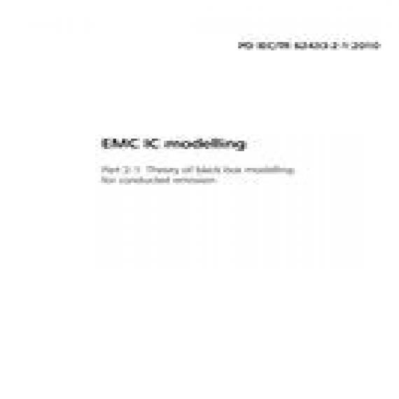 BS PD IEC/TR 62433-2-1:2010